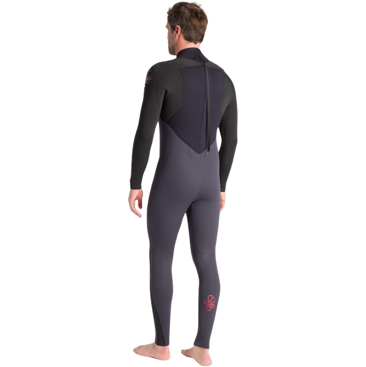 2025 C-Skins Mens NuWave Legend 5/4/3mm Back Zip Wetsuit C-NLE54MBZ - Anthracite / Black / Rust